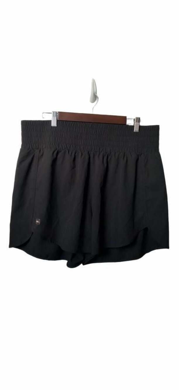 BE.active Black High-Waisted Athletic Running Shorts with Liner Size 2XL_A16